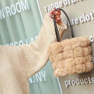 Plush Bucket Handbag